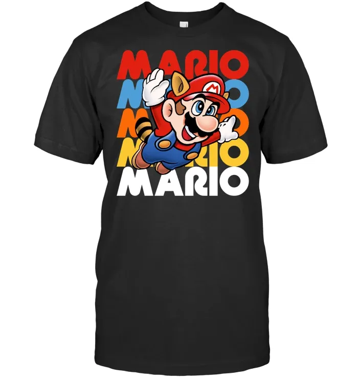 Nintendo Super Mario Retro Repeat Raccoon Premium T Shirt