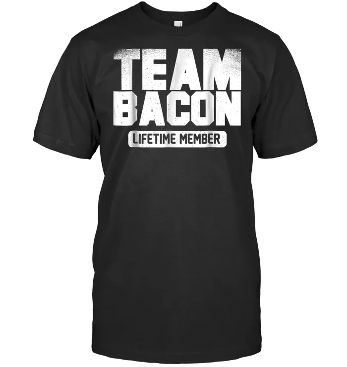 Funny Crisp Bacon Day TShirt Retro Lifetime Team Member