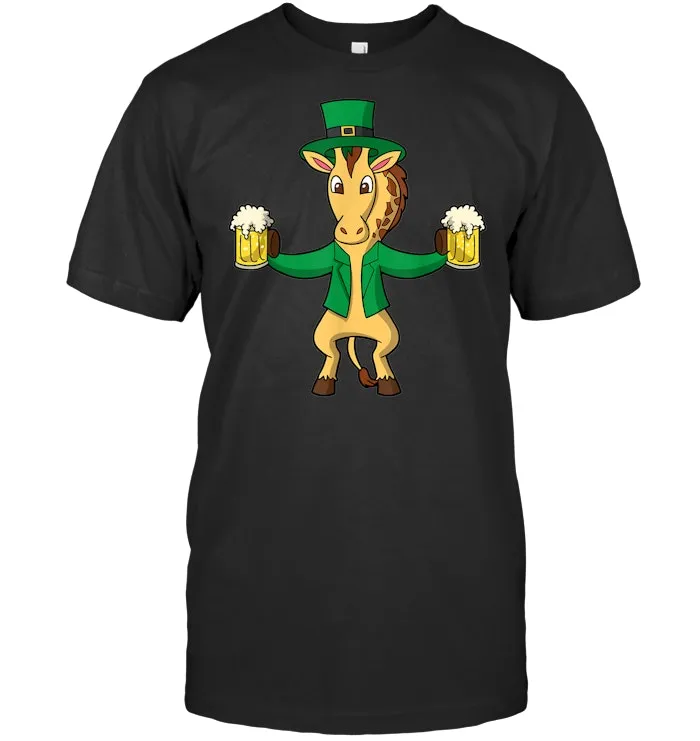 Irish Giraffe Beers T Shirt St Patricks Day
