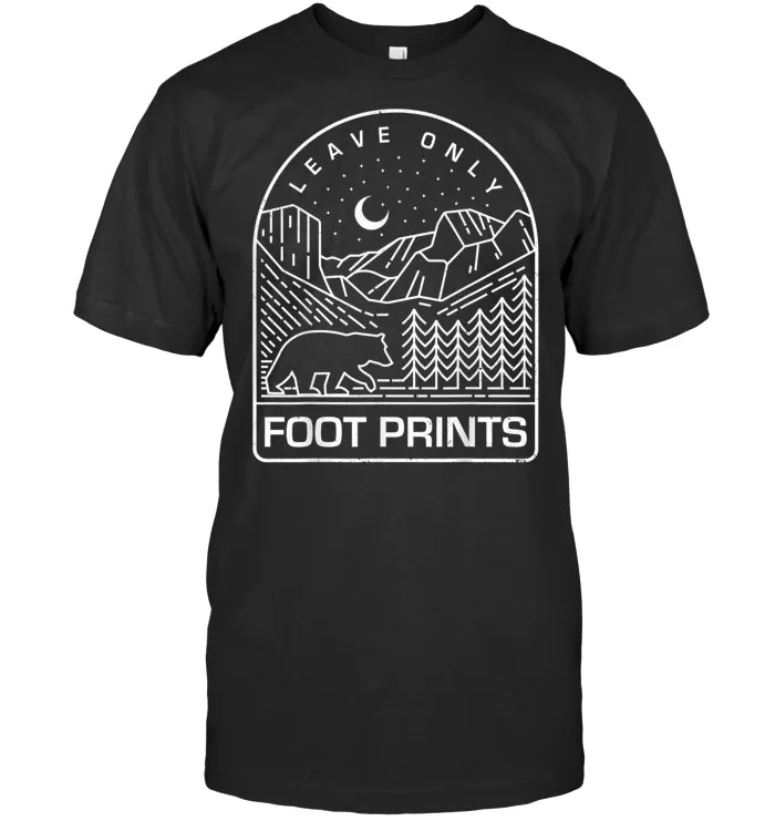 Leave Only Foot Prints Nature T Shirt