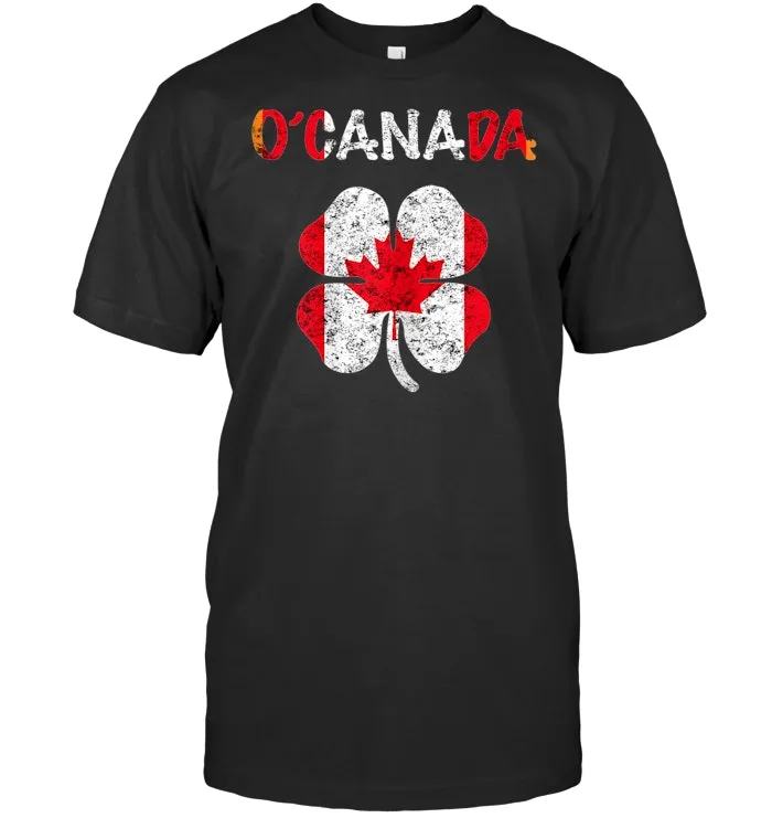 Canada Flag T Shirt St Patricks Day Party Clothes Beer Team