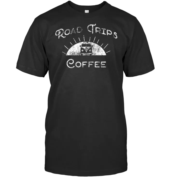 Vintage Road Trips and Coffee Travel T Shirt