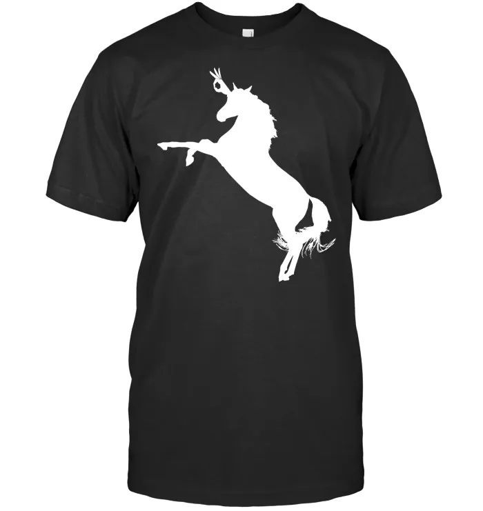 Unicorn The Finger Circle Game Punch Prank Meme T Shirt