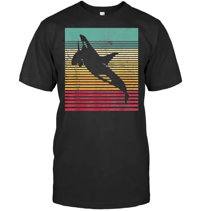 Killer Whale T Shirt Orca Retro Men Women Novelty Gift
