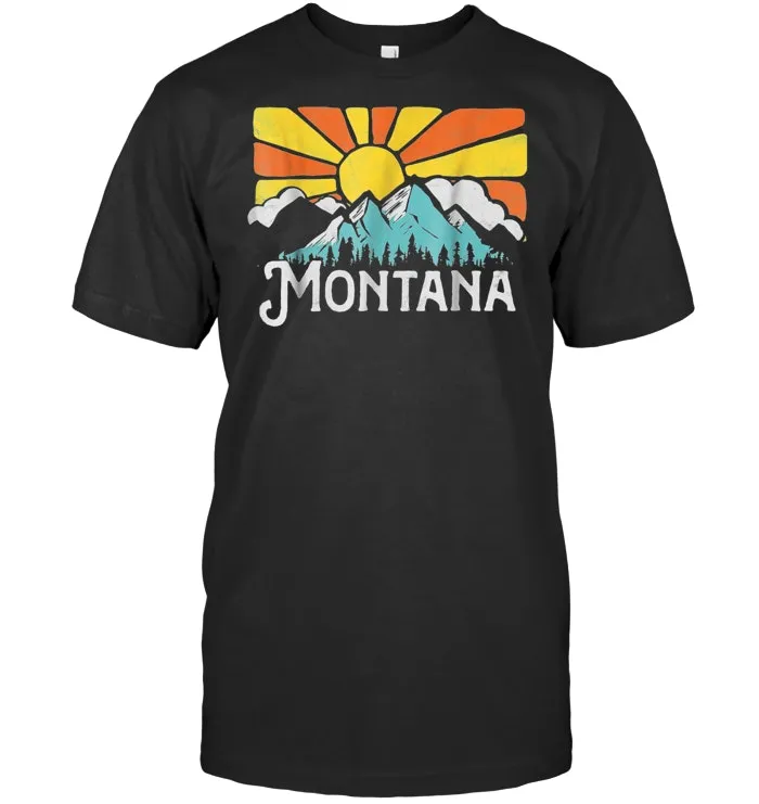 Montana Retro Mountains & Sun Eighties Style Vintage Shirt