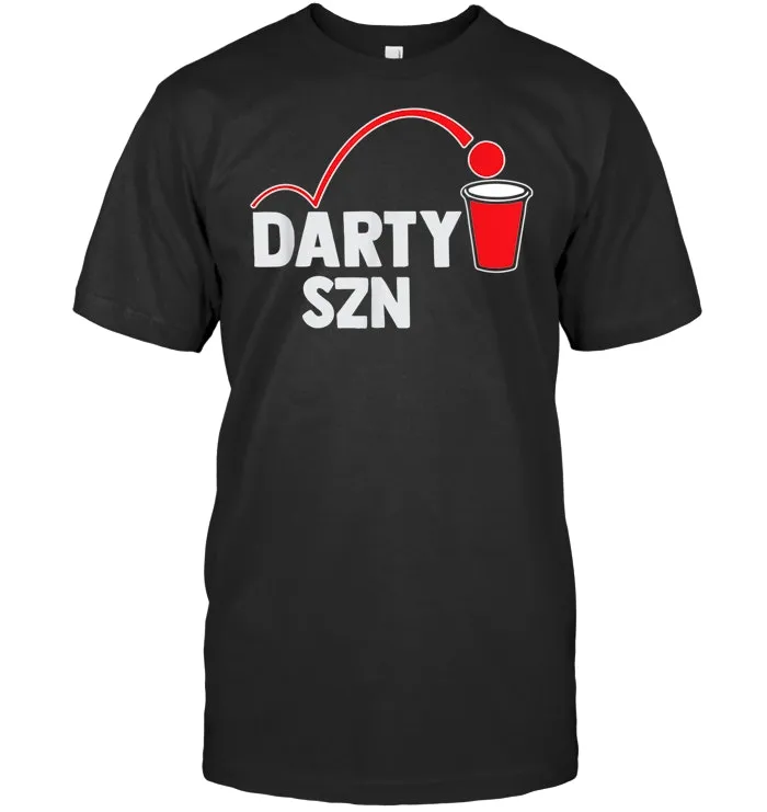 DARTY SZN Beer Pong College Frat Party T Shirt Day Drinking