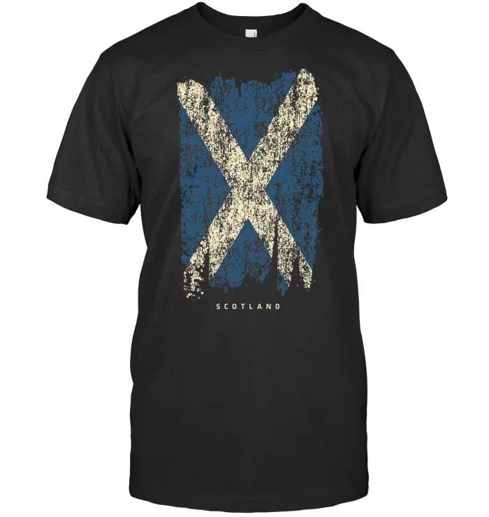 Vintage Scotland T shirt Retro Scottish Flag Shirt