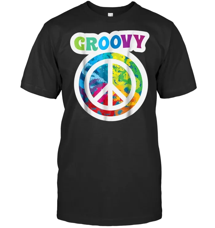 Groovy Tie Dye Peace Sign 60s Retro Tshirt