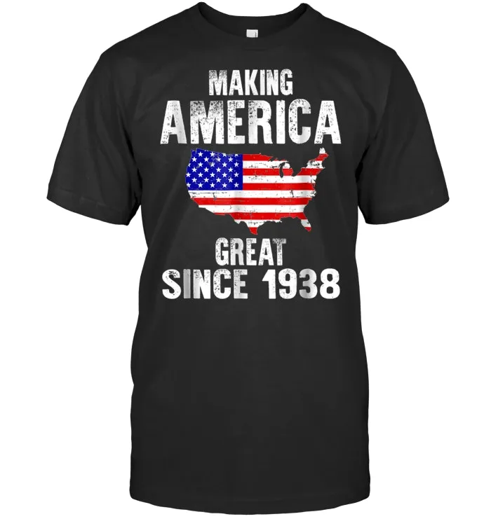 Happy 1938 It's My 80th Years Old Birthday Gift Ideas Tshirt