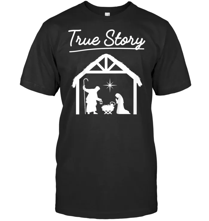 Christmas Manger Nativity Scene True Story Wise Men Shirt
