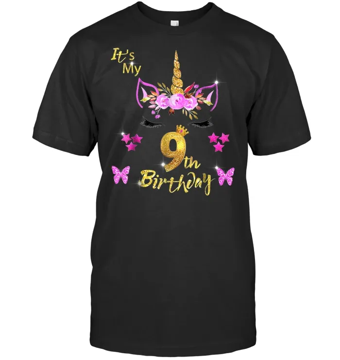 Leveled Up I'm 9th nine years T Shirt emoji Birthday Gift