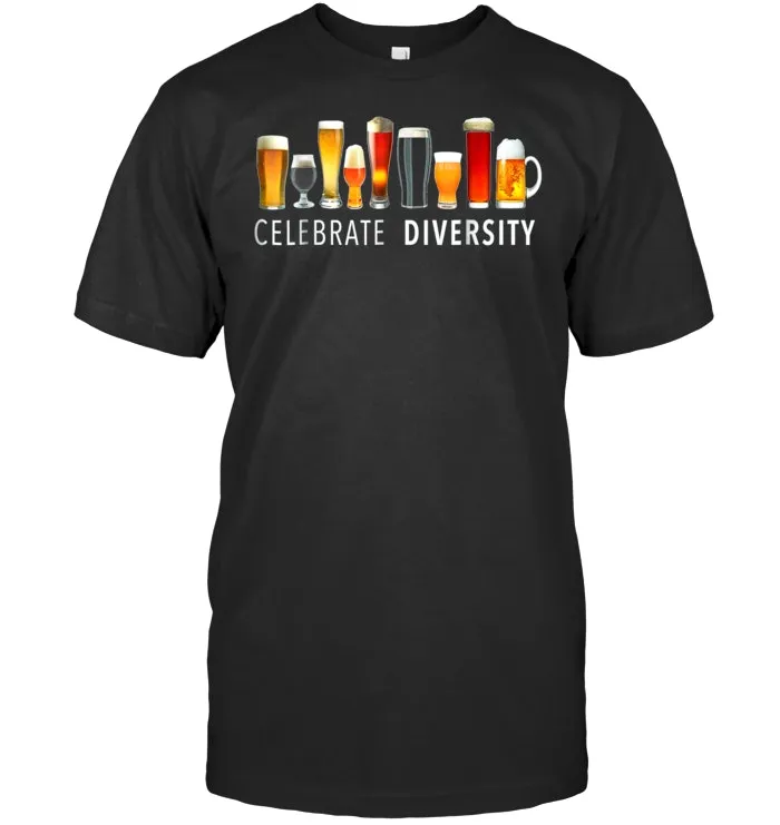Celebrate Diversity Craft Beer Drinking T Shirt