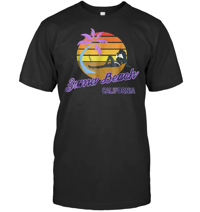 Zuma Beach Malibu California Retro Surf T Shirt