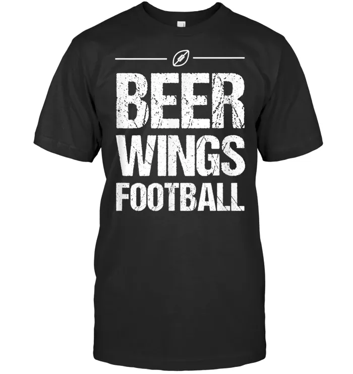 Beer Wings Football T Shirt