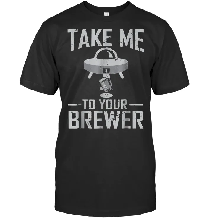 Brewer Alien Tee   Funny Craft Beer T shirt for Men Women