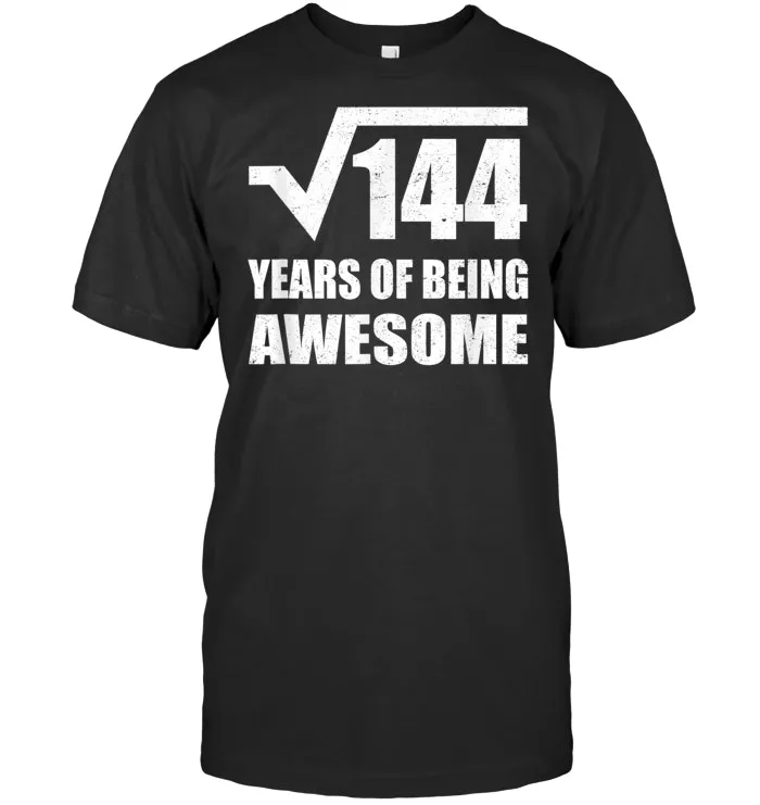 Square Root Of 144 Fun 12 Birthday Gift 12 Years Old TShirt