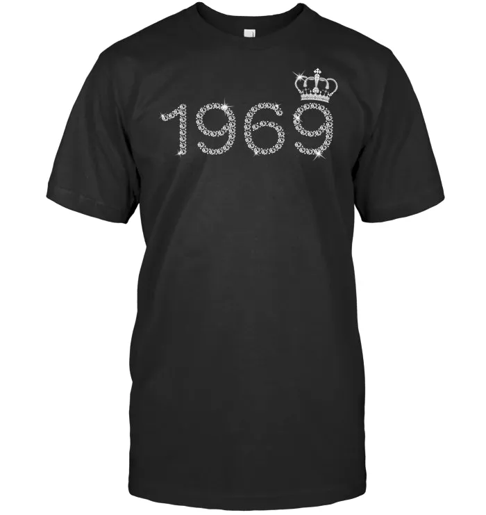 50th Birthday Crown 1969 Gift 60s T shirt for Women