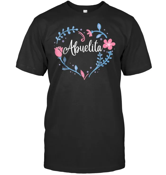 Flower Abuelita T Shirt Grandma Christmas Birthday Gift Tee
