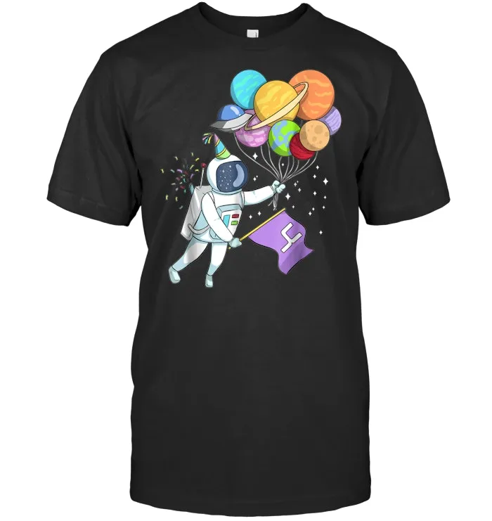 Astronaut 4 Years Old Birthday Planet Solar System T Shirt