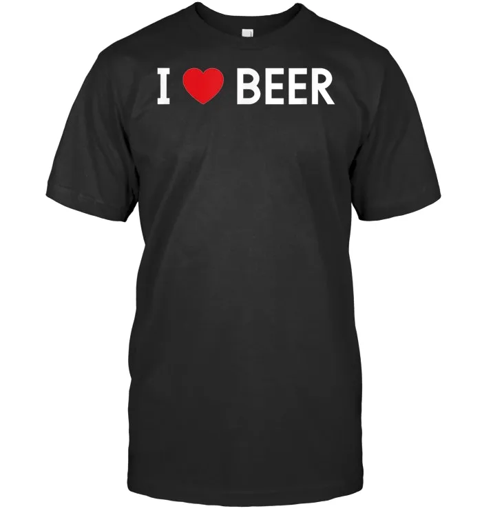 I Heart Beer T Shirt   Love Booze Alcohol Party Novelty