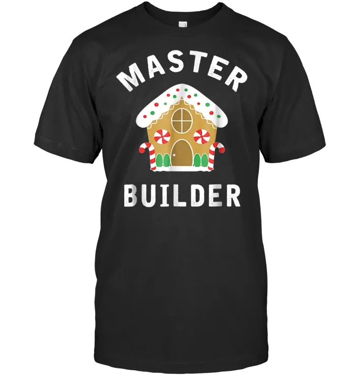 Master Builder Gingerbread House Funny Christmas T Shirt