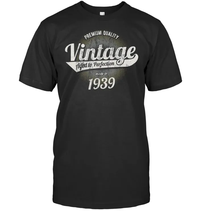 Vintage Est 1939 T Shirt 80 Years Old 80th Birthday Gift