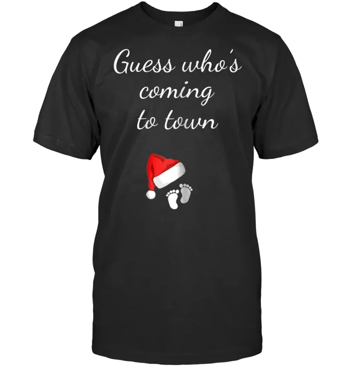Christmas Pregnancy Announcement Shirt Pregnant 2019 Santa