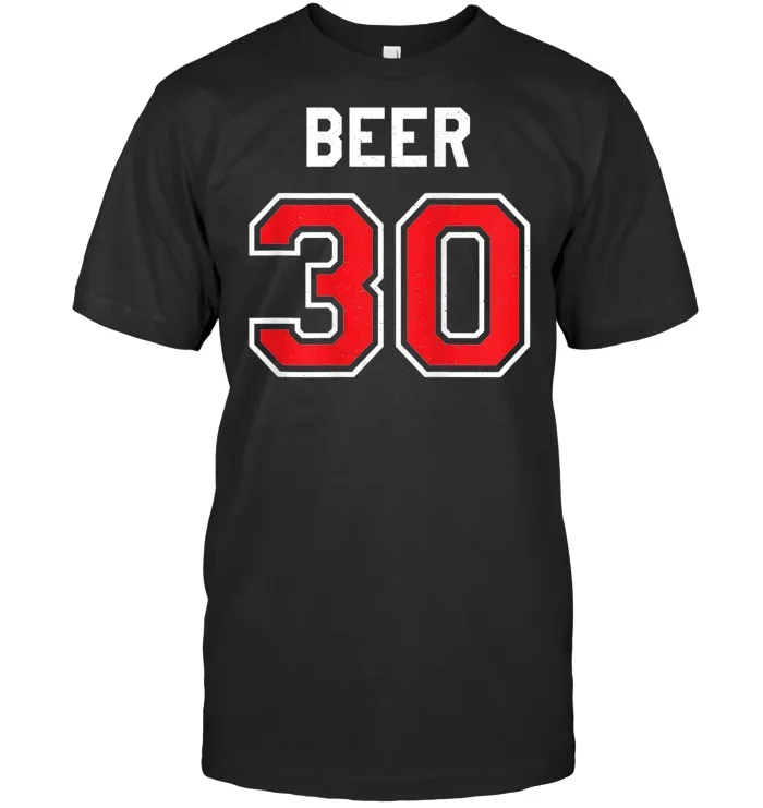 Beer 30 Athlete Uniform Jersey Funny Gag Gift T Shirt
