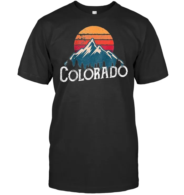 Vintage Retro Colorado CO Mountains Outdoor Wildness T Shirt