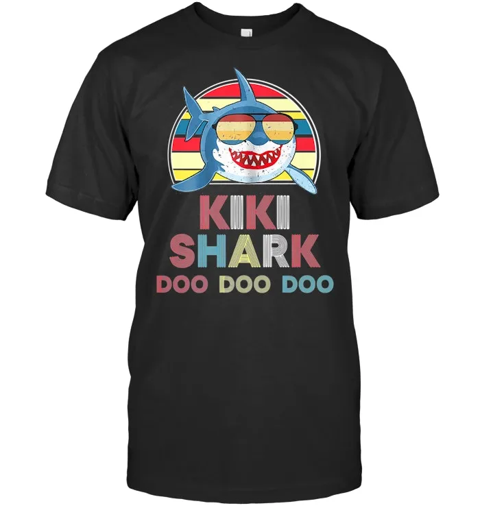 Kiki Shark Doo Doo Doo Retro Vintage Tshirt Christmas Gift