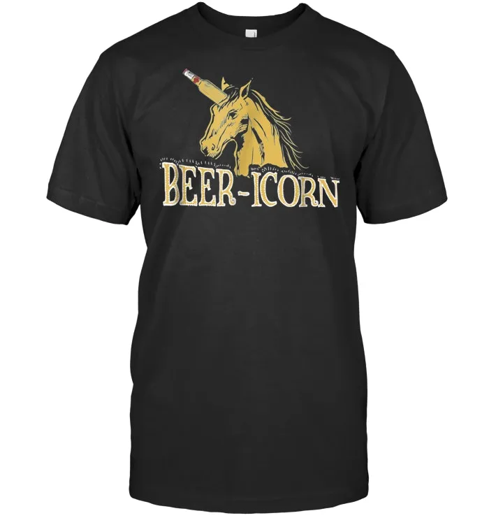 Beer Shirts For Men Funny Beer icorn Novelty T Shirt