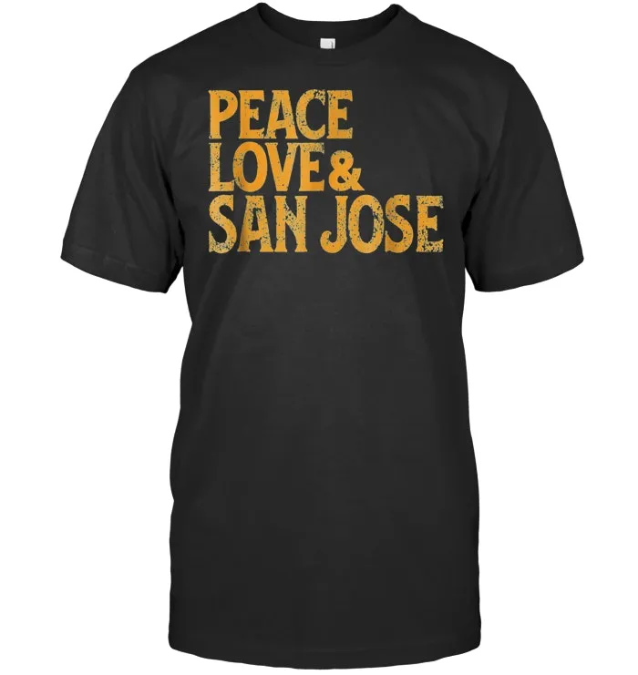 Awesome Retro 1960s Peace Love San Jose California T Shirt
