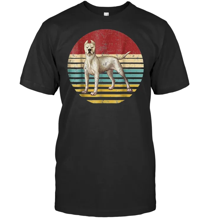 Vintage Retro Dogo Argentino Dog Lovers T Shirt
