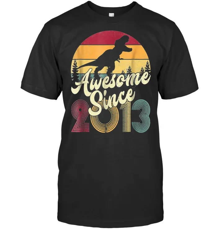 6 Years Old 6th Birthday Dinosaur Shirt Boys Son Gift Party