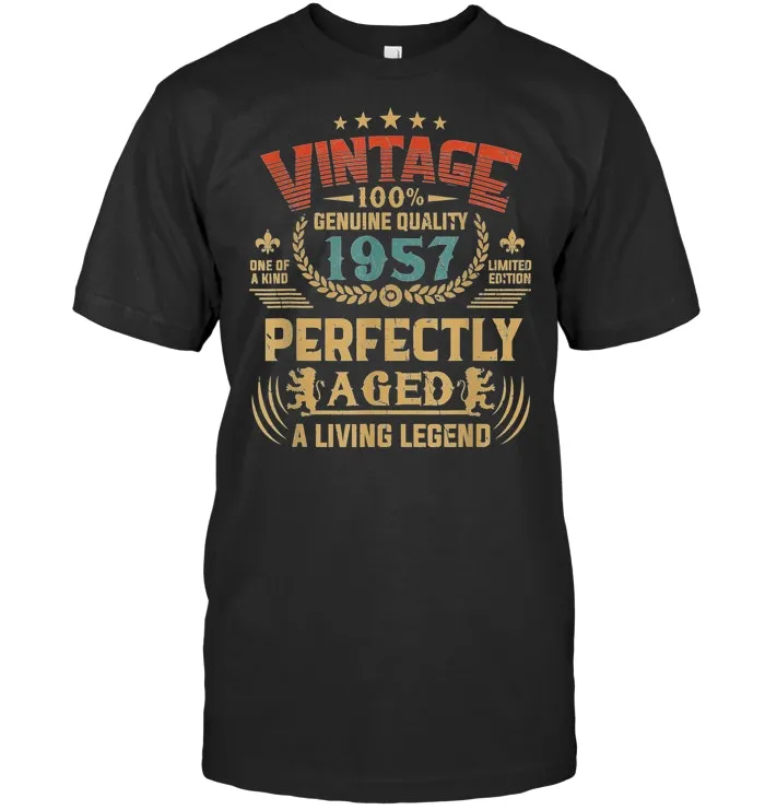 62nd Birthday Gift Idea Vintage 1957 T Shirt Men Women