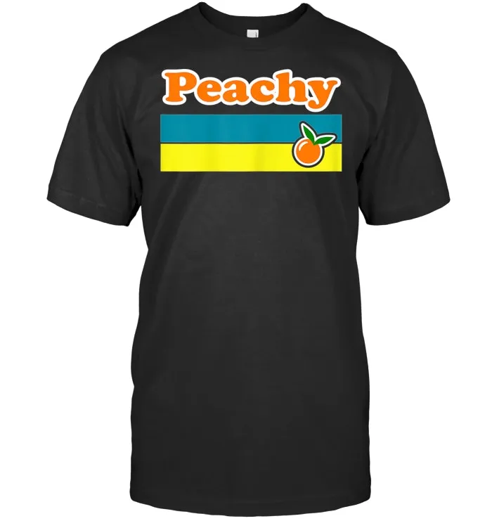 Peachy Tshirt Cute Retro 60s 70s Hippie Summer Vibe Design