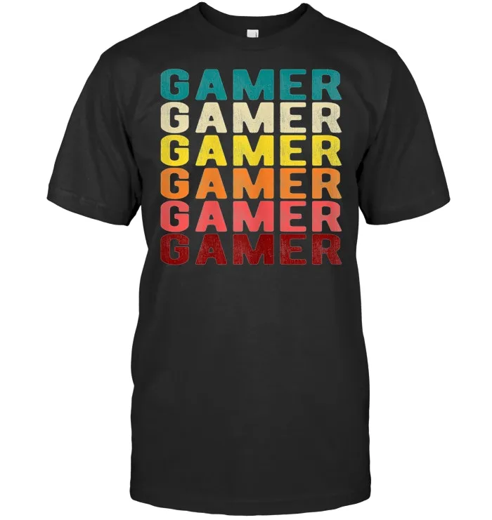 Gamer Video Game Retro Vintage 1960's 70's Funny T Shirt