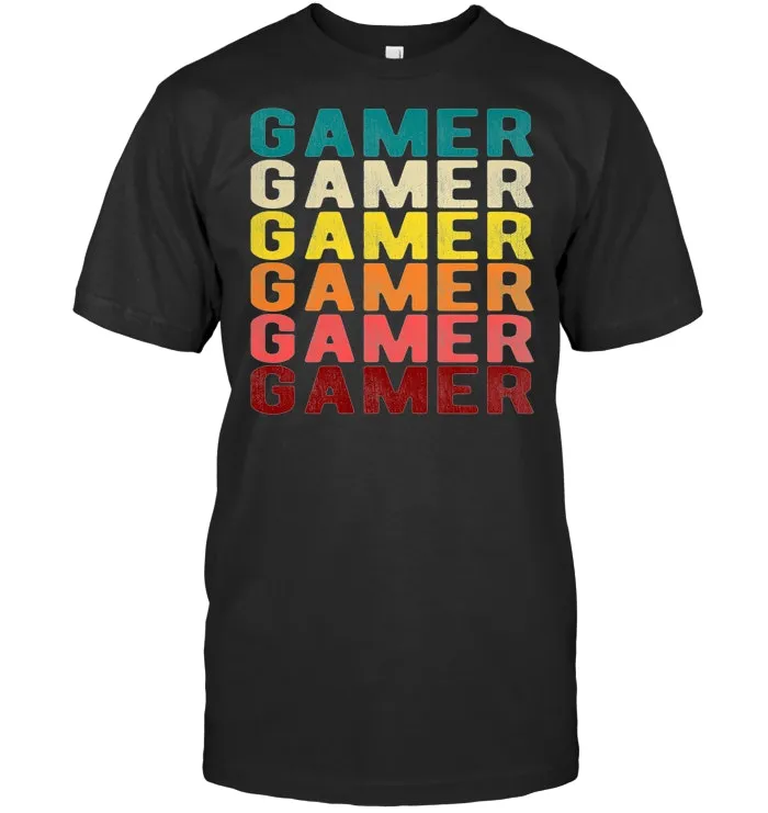 Gamer Video Game Retro Vintage 1960's 70's Funny T Shirt