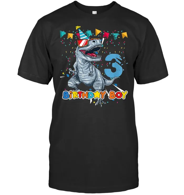 Kids It's My 3RD Birthday Shirt Dinosaur Party for 3 year old boy