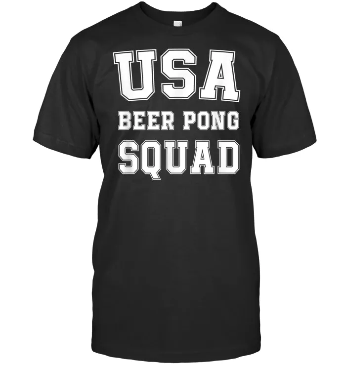 USA Beer Pong Squad Funny Team T Shirt