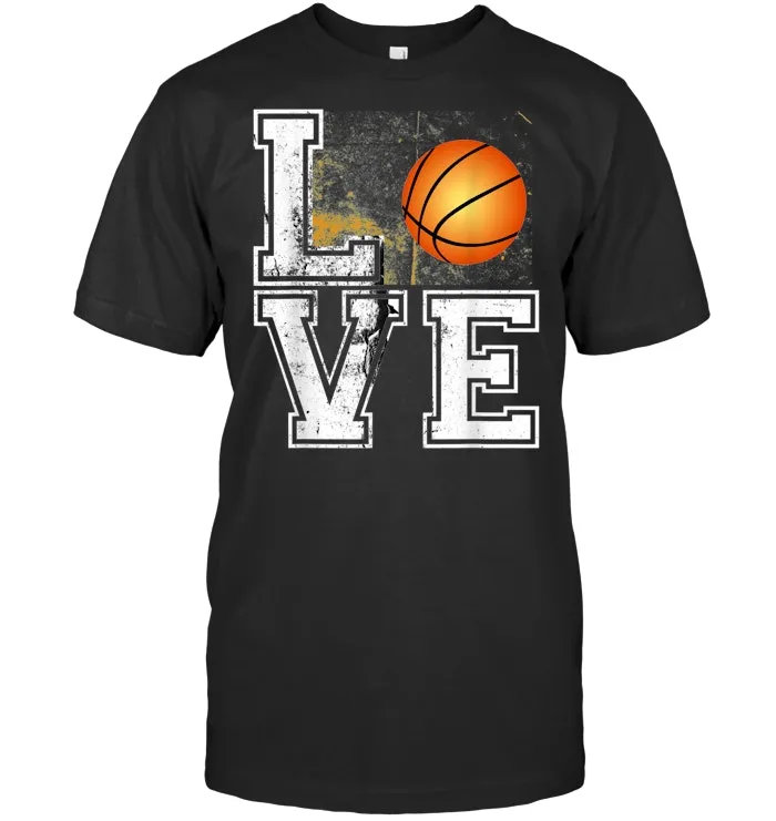 Love Basketball Court League Game Day Sports T Shirt