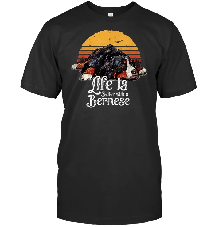 Vintage Retro Bernese Mountain Dog T Shirt Gift