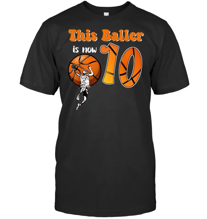10th Birthday Basketball T Shirt Funny 10 Years Old Gift