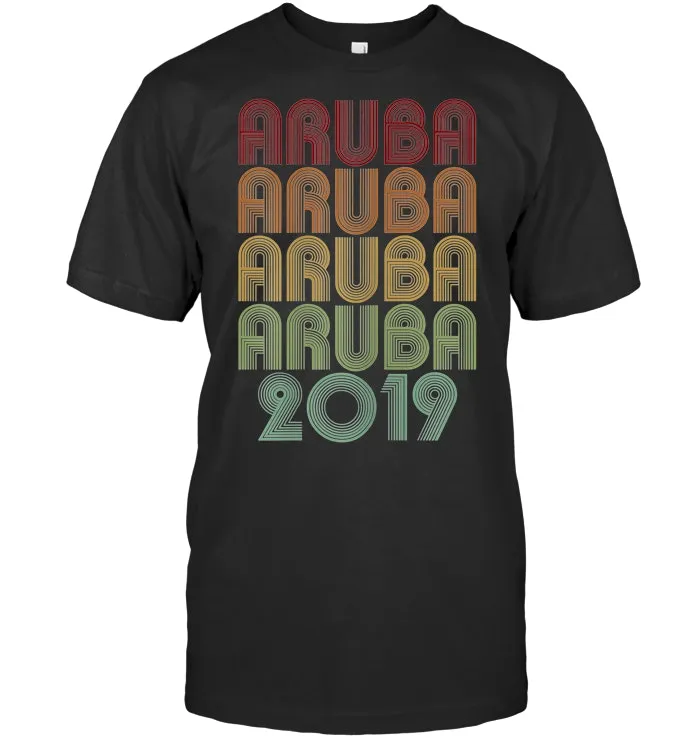 Aruba 2019 Retro Vintage 60s 70s T shirt