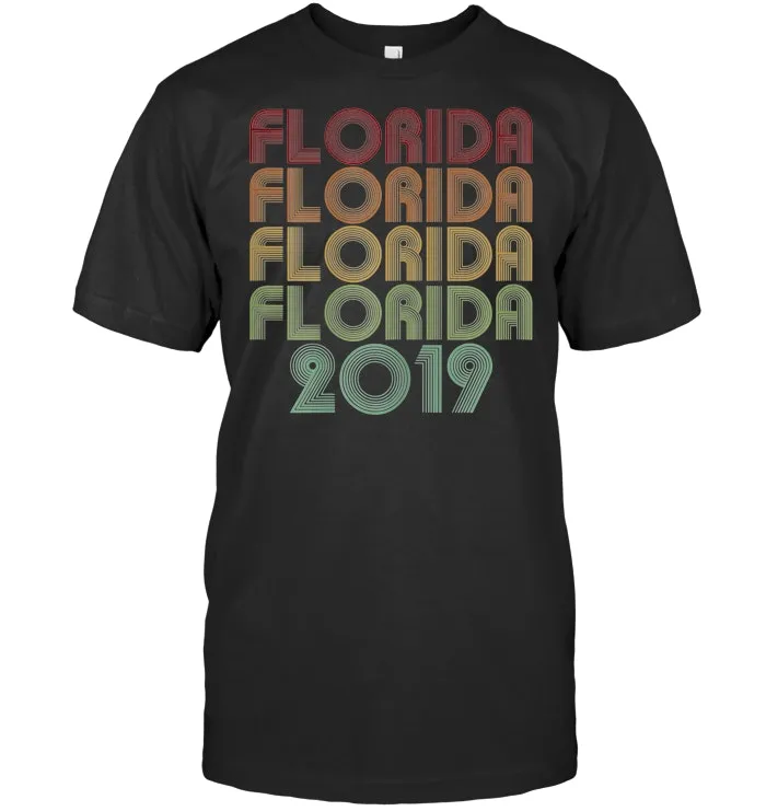 Florida Sunshine State 2019 Retro Vintage 60s 70s T shirt