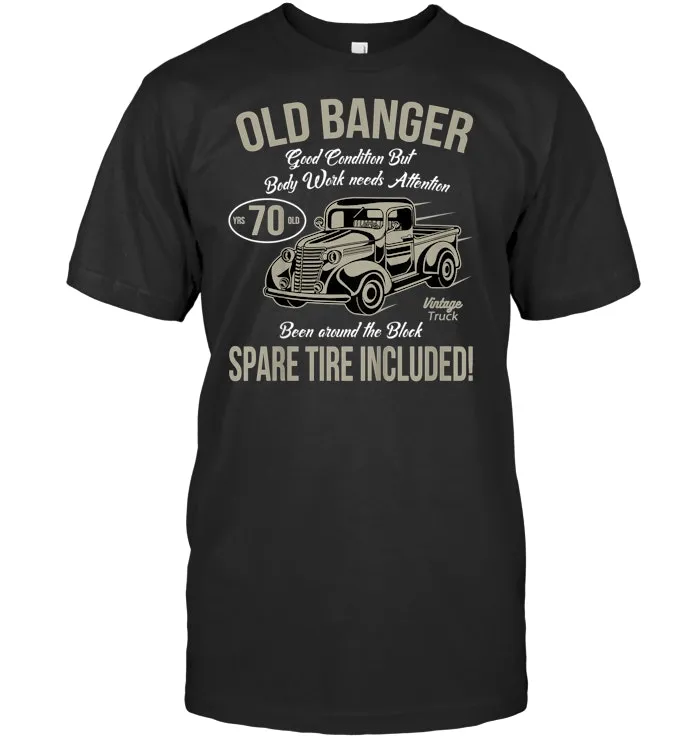 70th Birthday T Shirt Vintage Old Banger 70 years old Gift