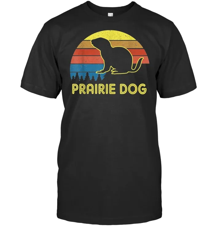 prairie dog T shirt Vintage Retro Sunset Style Shirt