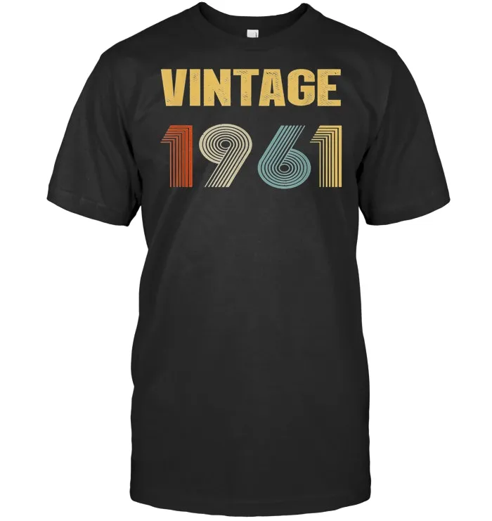 58th Birthday T Shirt Vintage 1961 Retro Style Gifts