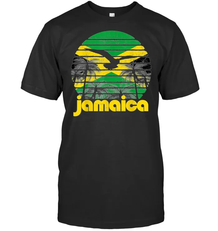 Vintage Retro Jamaica Flag 70's 80's T Shirt Father's Day
