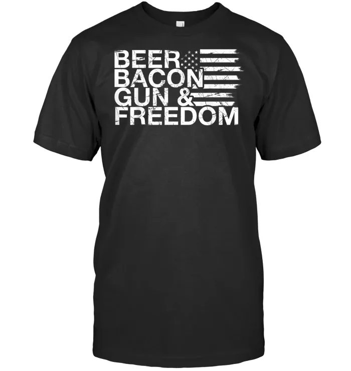 Beer Bacon Gun & Freedom vintage Shirt for men women